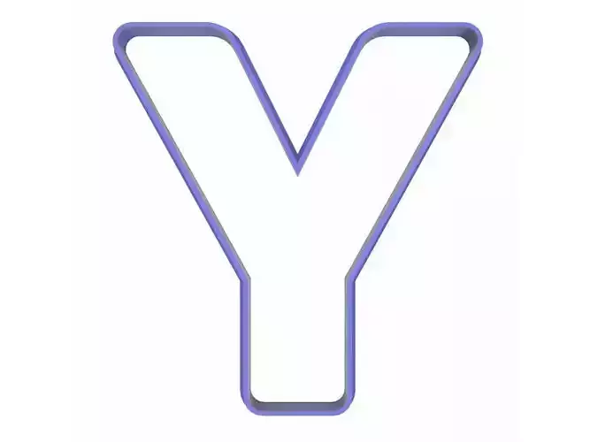 0225 Alphabet 01 Y cookie cutter 
