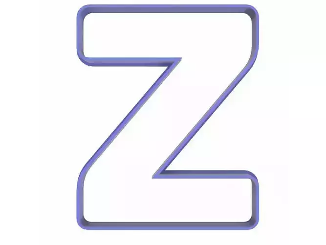 0226 Alphabet 01 Z cookie cutter 
