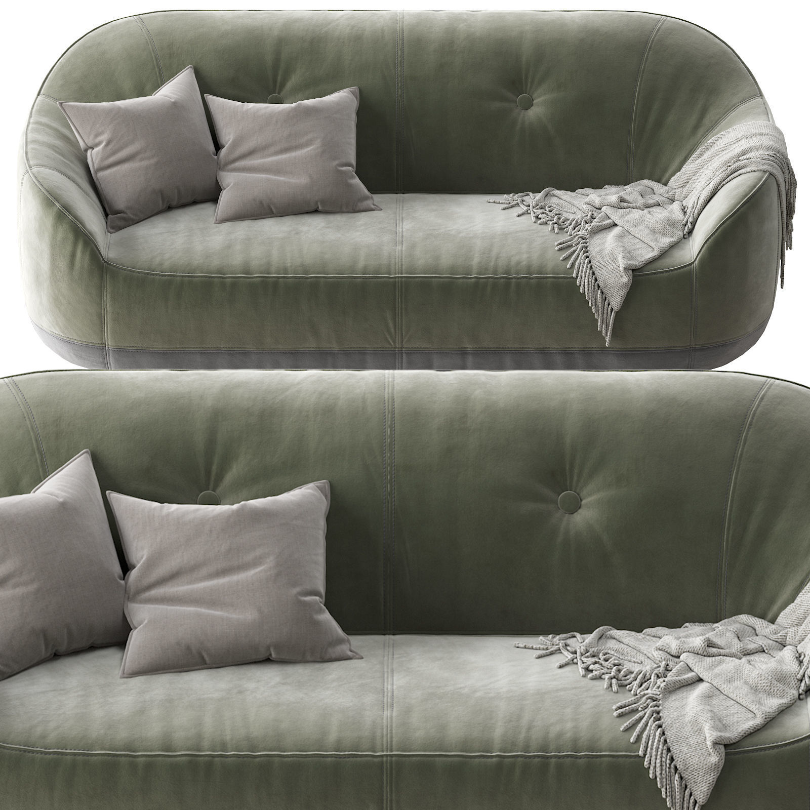 Natuzzi  Furrow 3D model_2