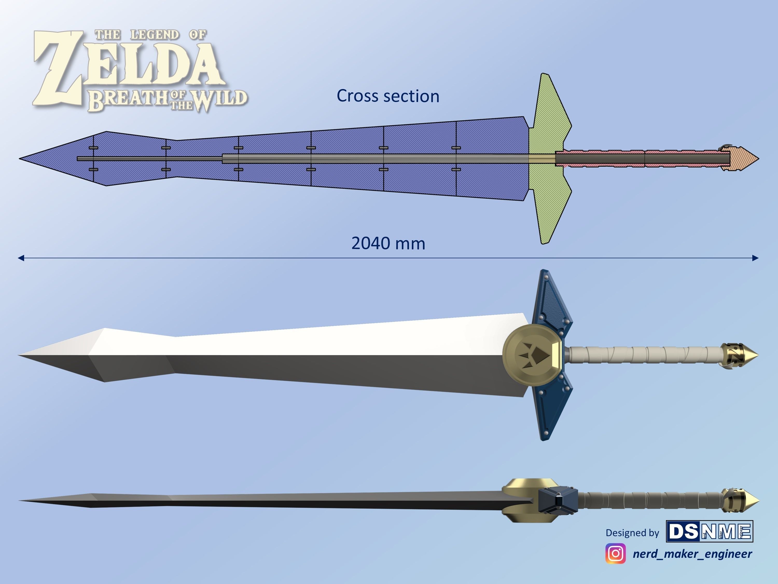 Biggoron Sword from Zelda Breath of the Wild - Life Size 3D print model_14