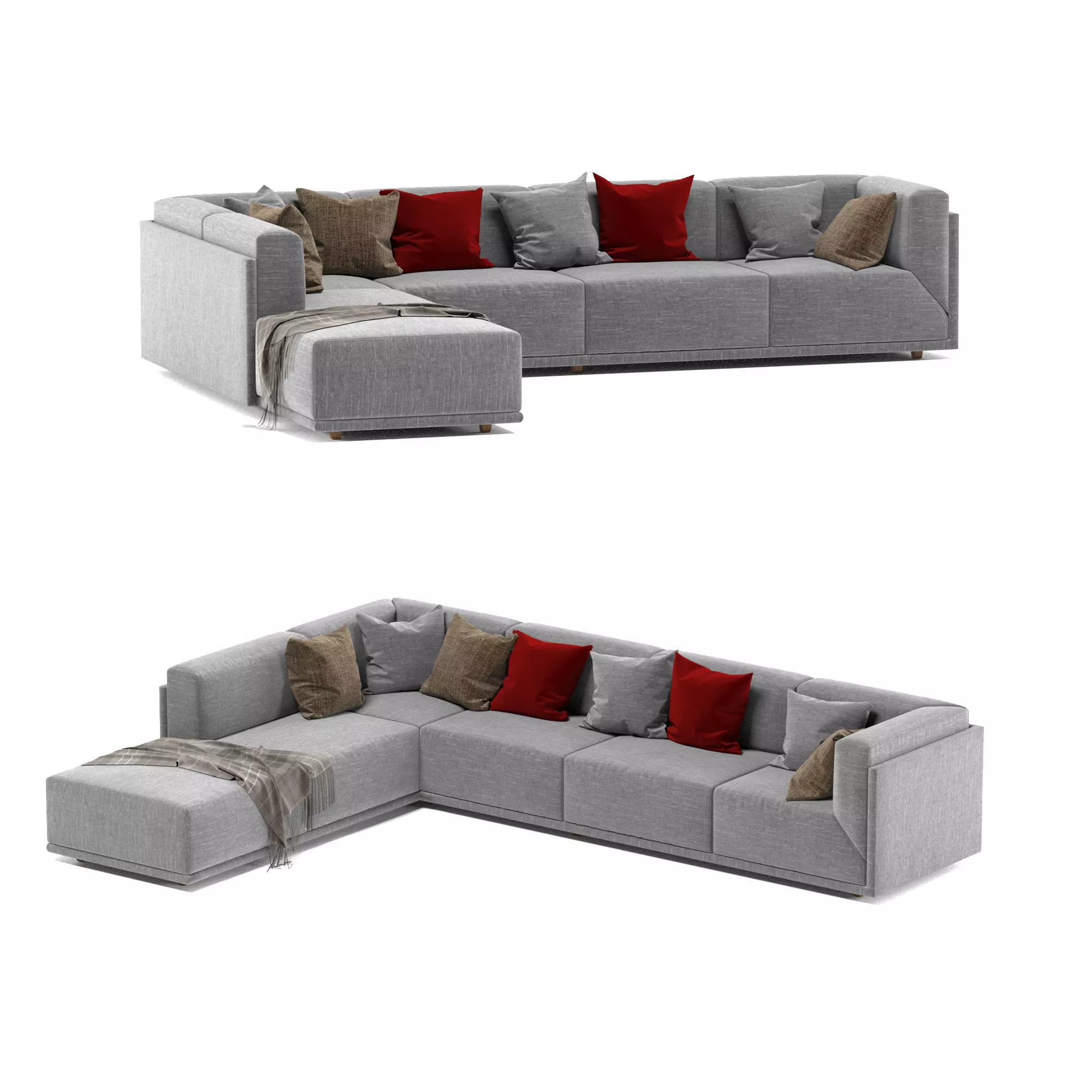bacon modular sofa 3D model_0