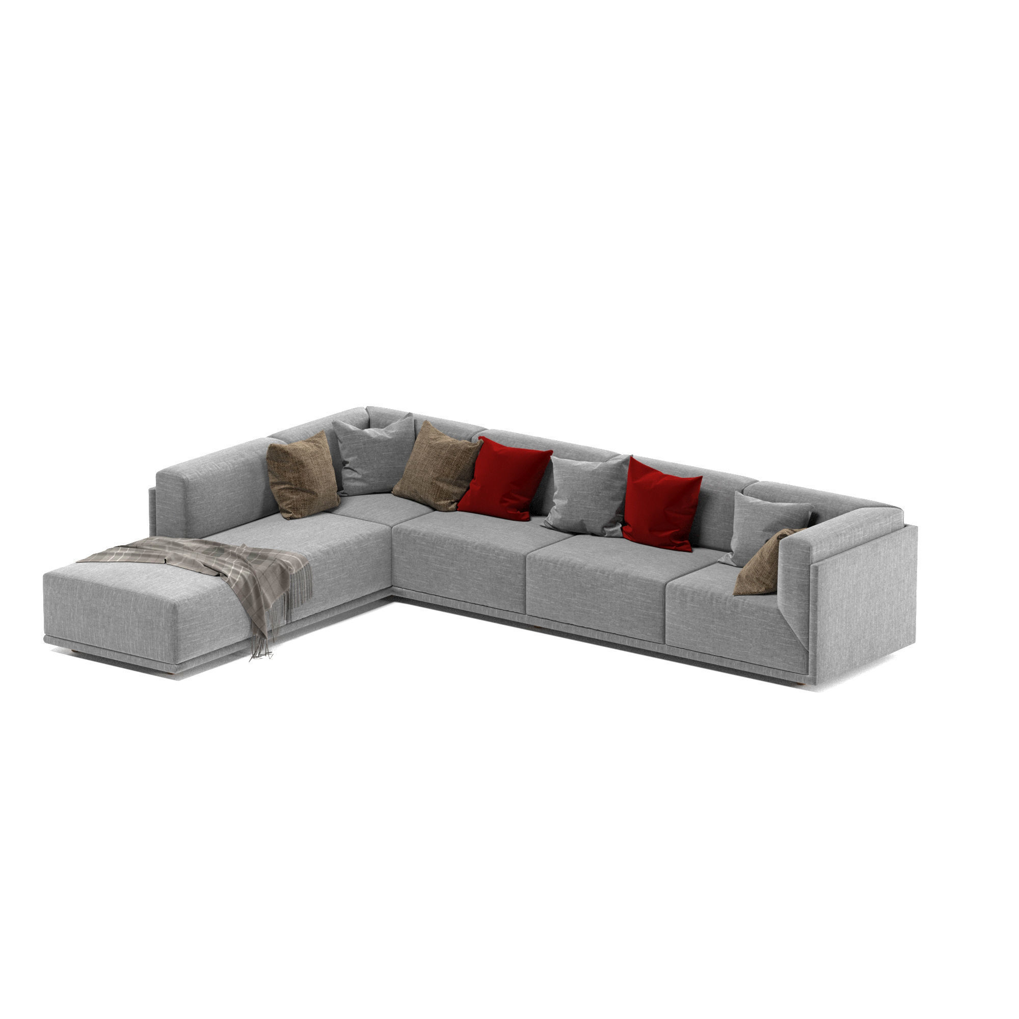 bacon modular sofa 3D model_1