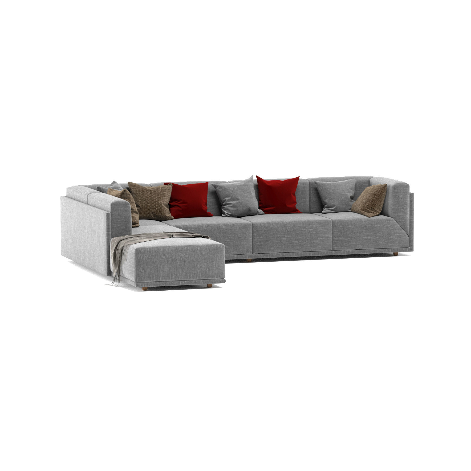 bacon modular sofa 3D model_3