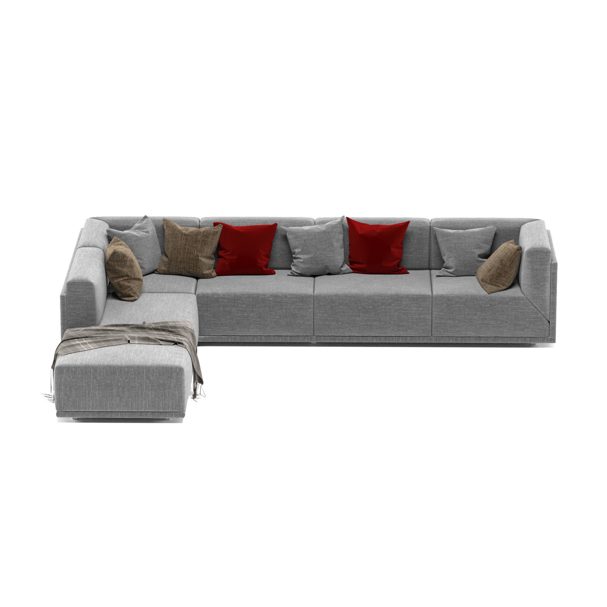 bacon modular sofa 3D model_2