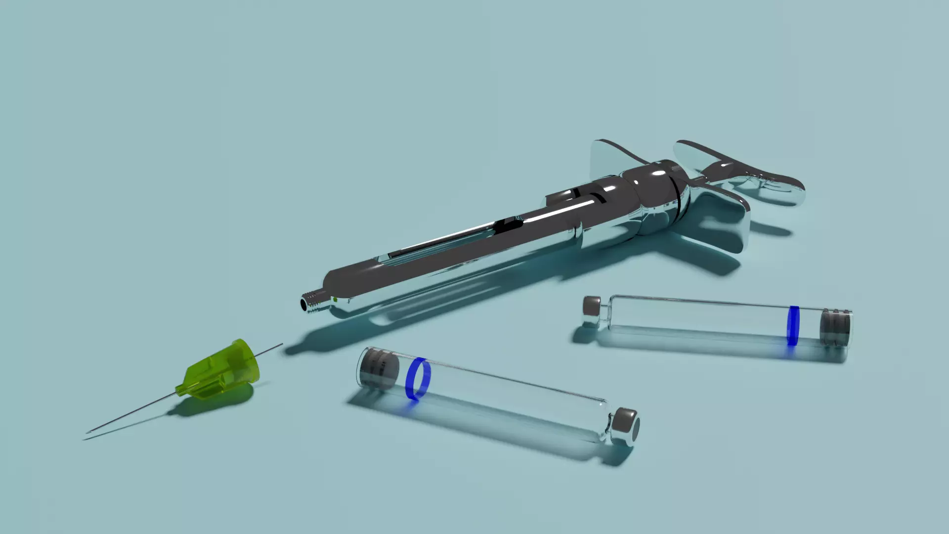 Dental Syringe-Cartridge for anesthetics 3D model_0