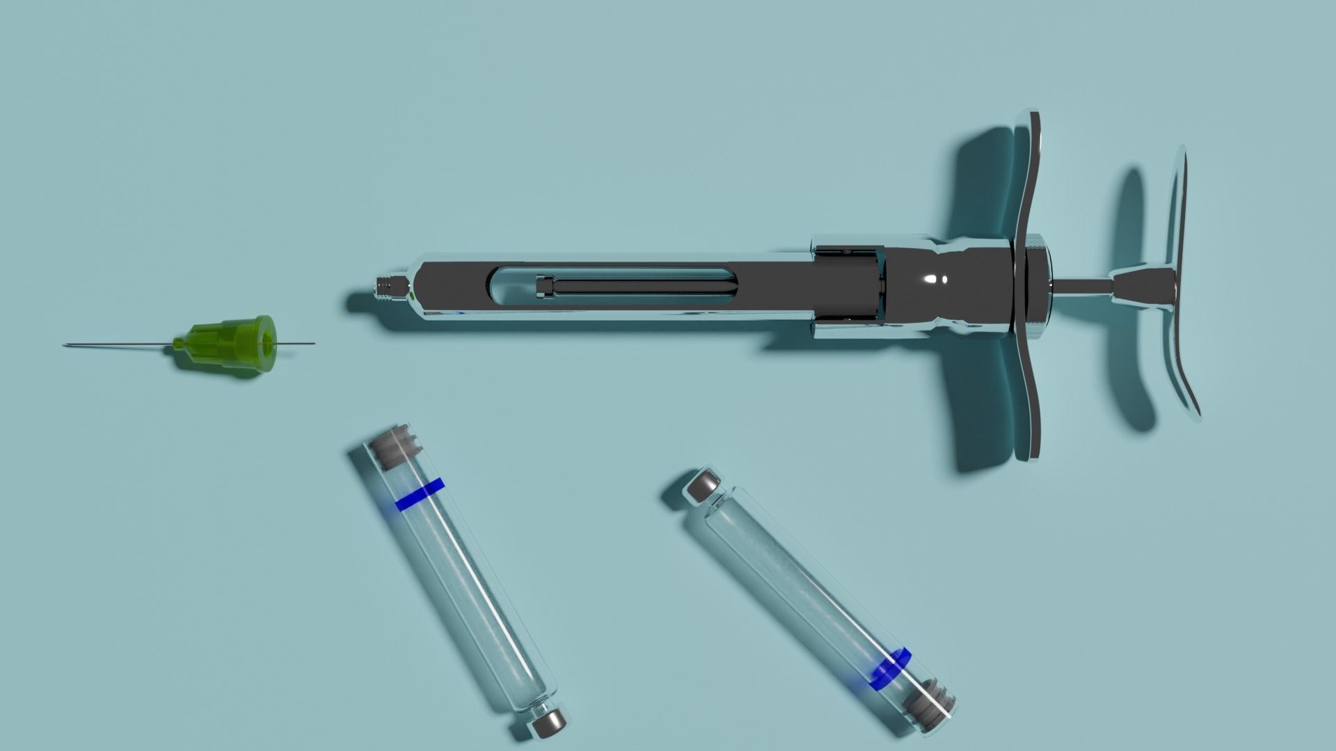 Dental Syringe-Cartridge for anesthetics 3D model_1
