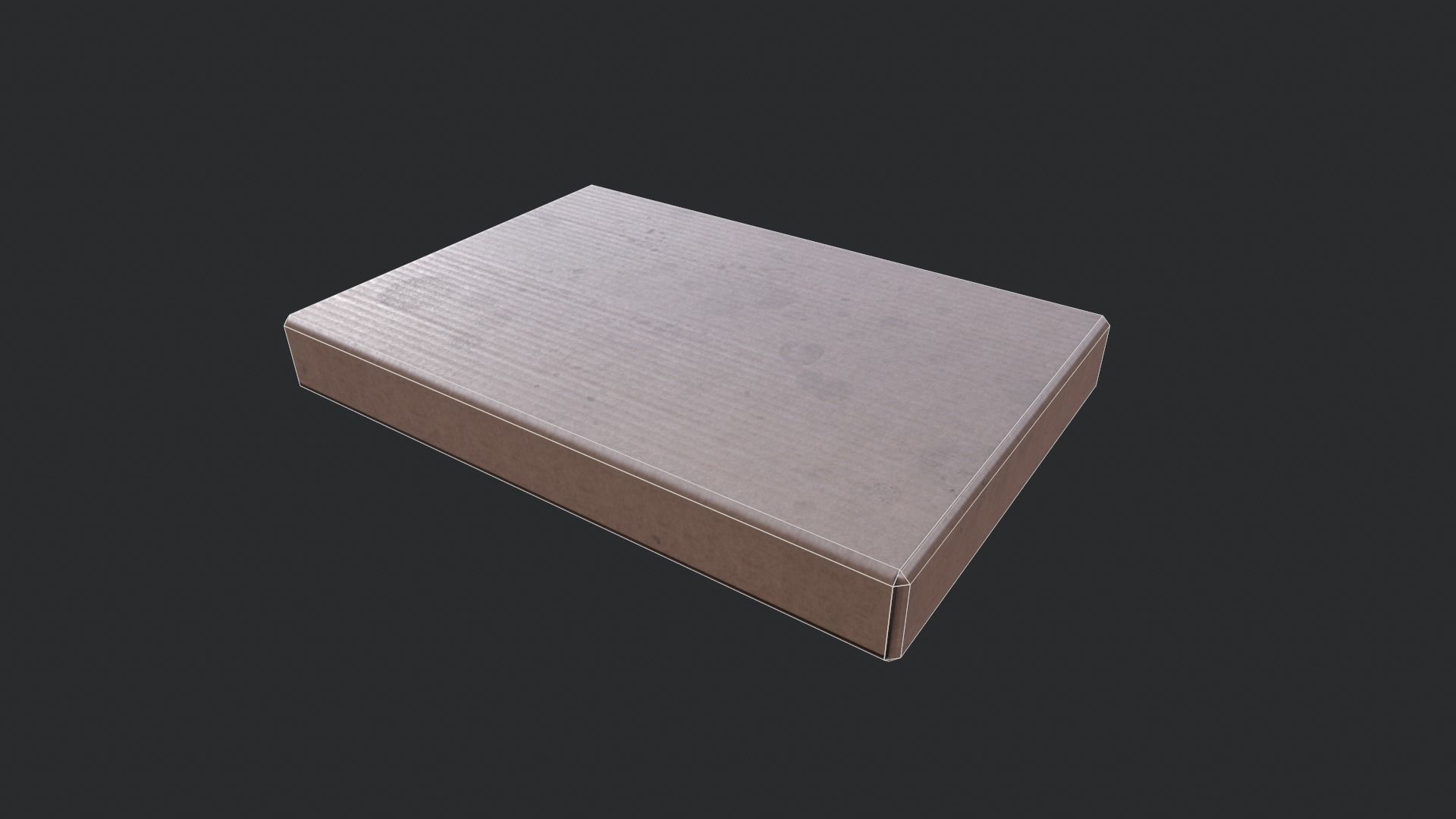 Cardboard Box 04 Low-poly 3D model_4