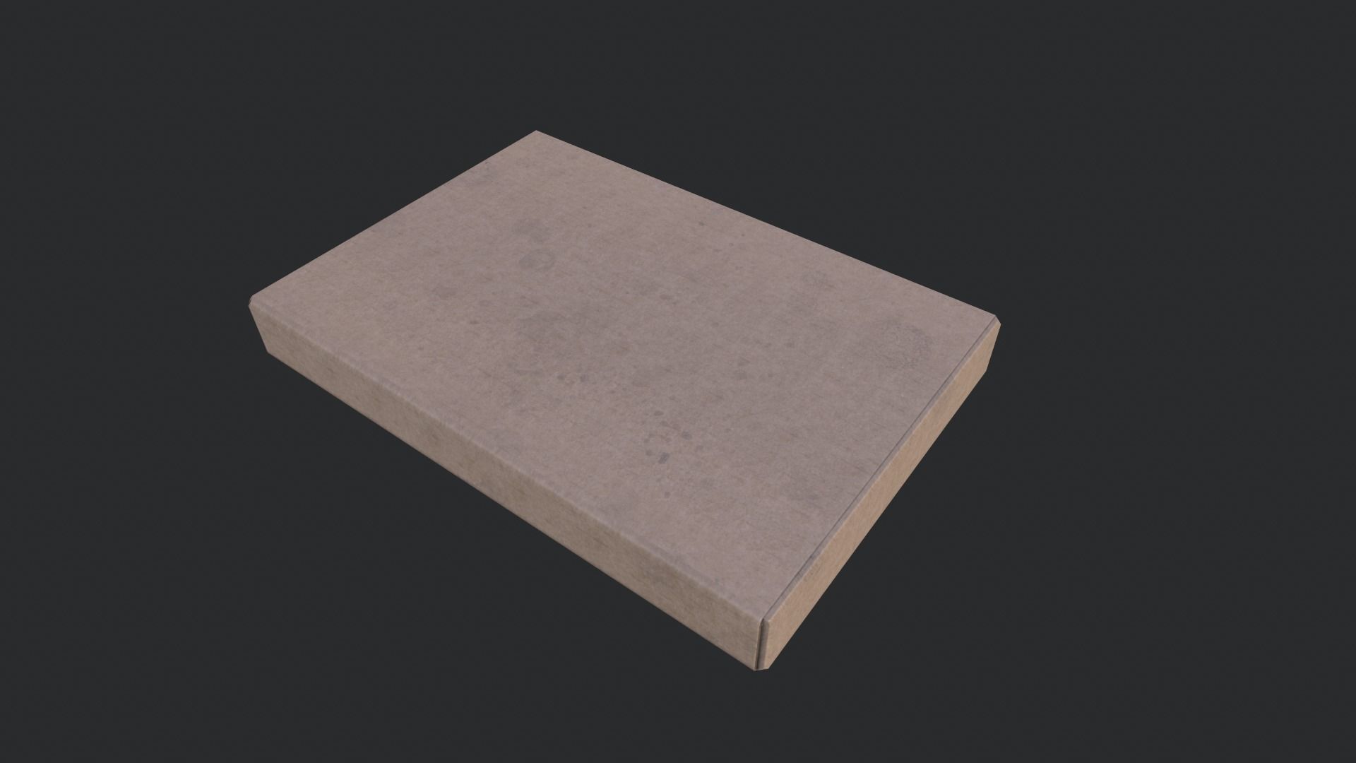 Cardboard Box 04 Low-poly 3D model_3