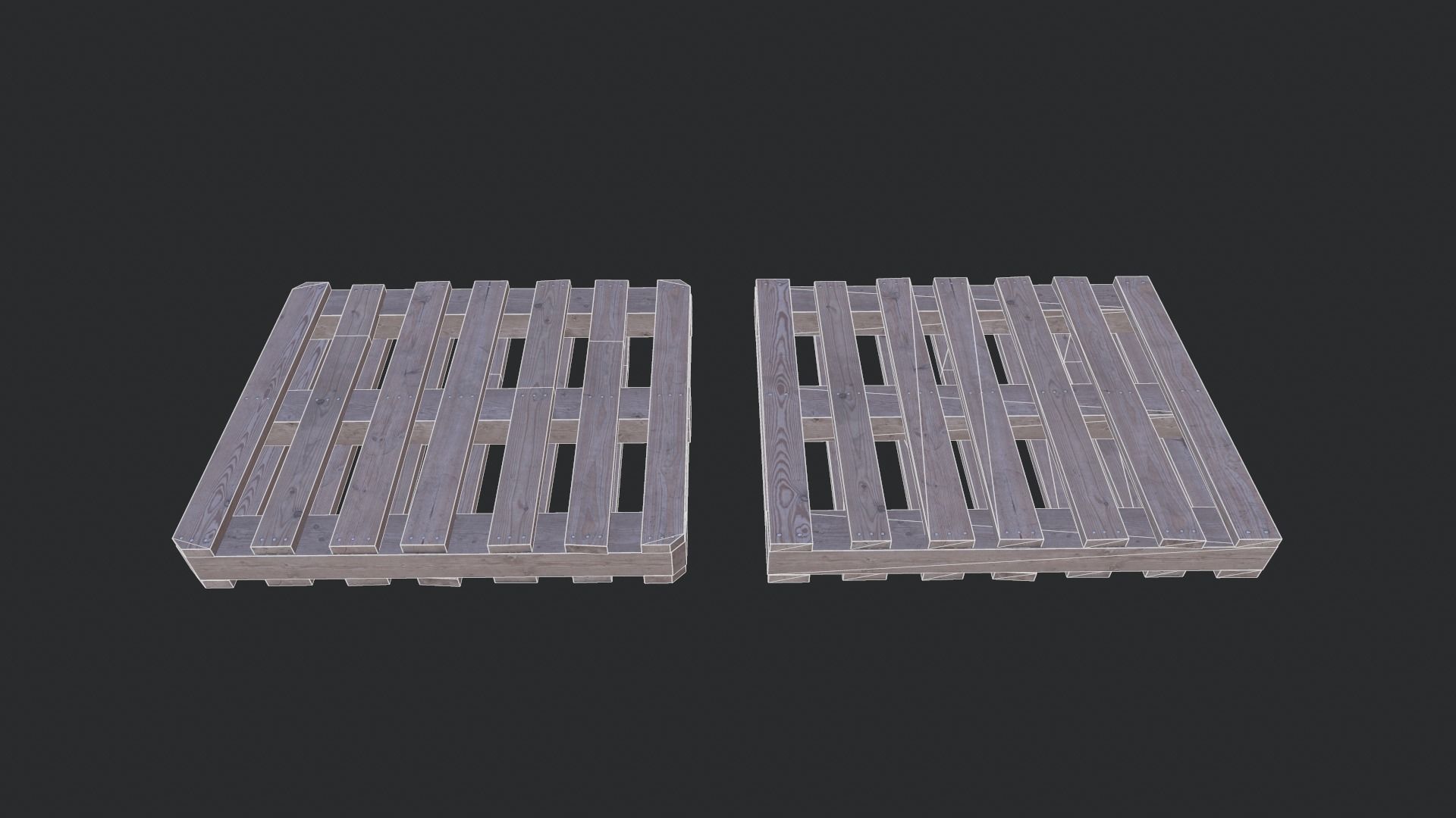 Euro Pallet 02 Low-poly 3D model_6