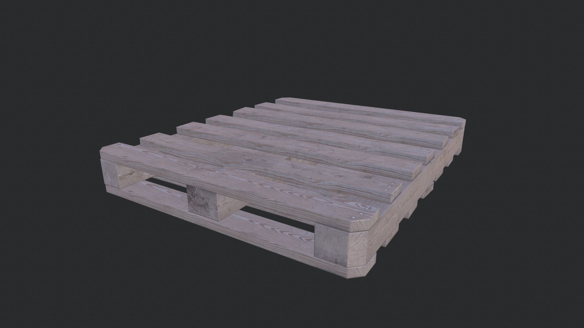 Euro Pallet 02 Low-poly 3D model_3