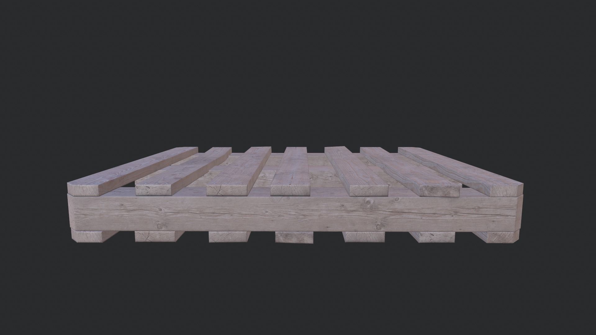 Euro Pallet 02 Low-poly 3D model_1