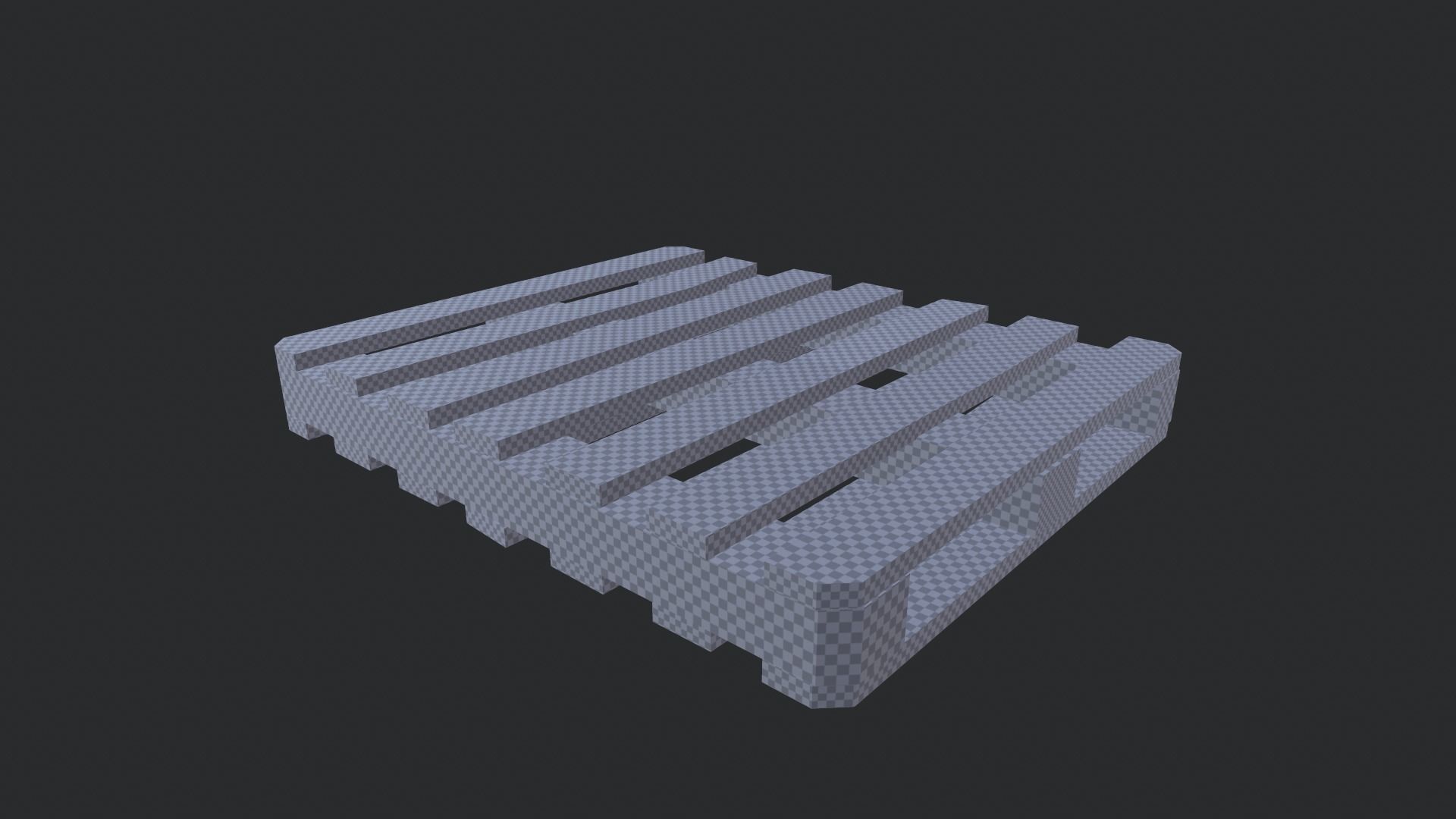 Euro Pallet 02 Low-poly 3D model_7