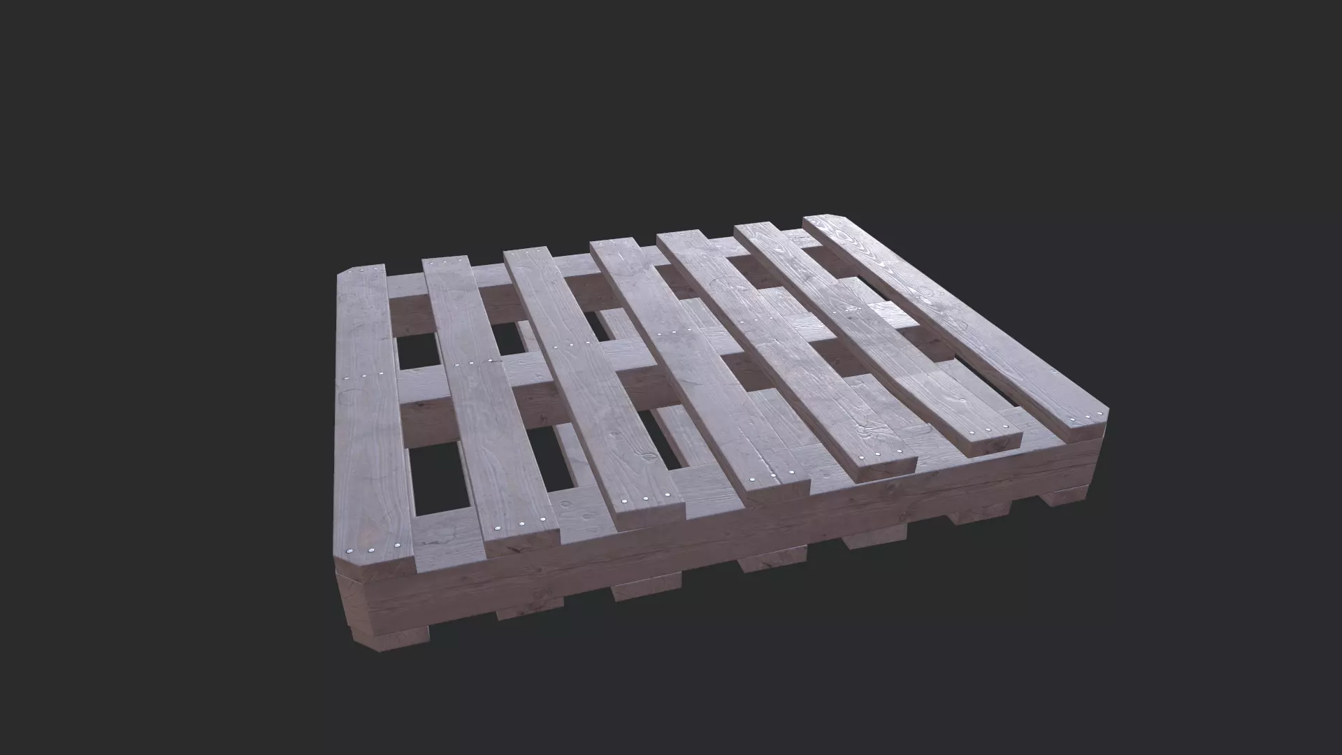 Euro Pallet 02 Low-poly 3D model_0