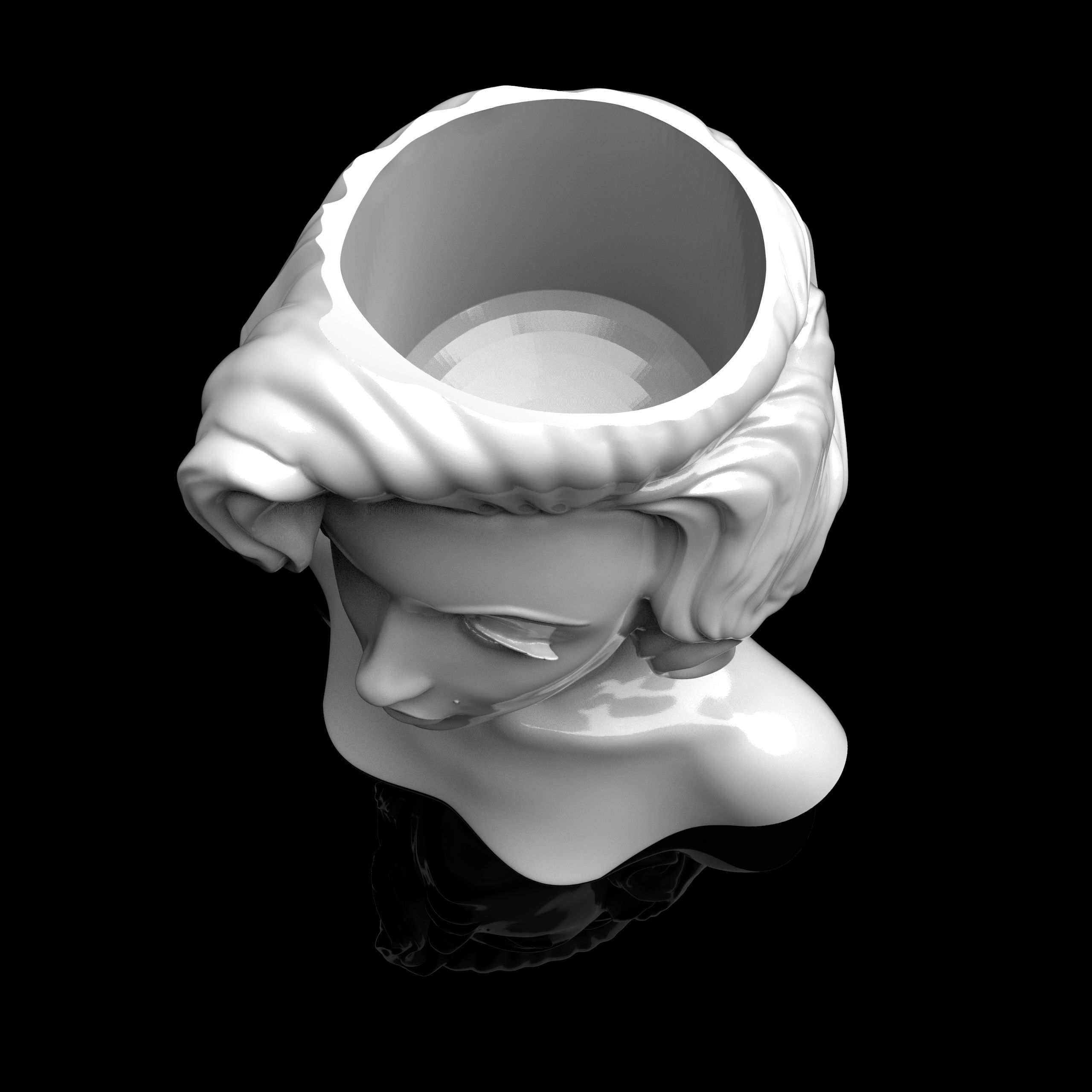 Marilyn Monroe STL pot 3D print model_4