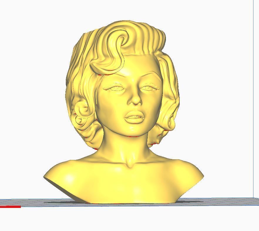 Marilyn Monroe STL pot 3D print model_5