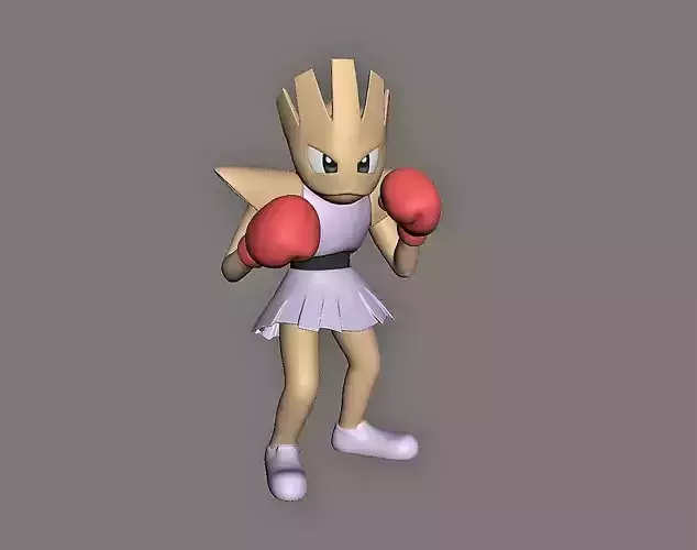 Hitmonchan Fight Pokemon Fanart Model