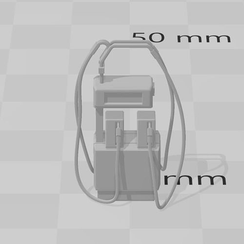GARAGE FUEL PUMP 4MM SCALE OO HO GAUGE MODEL RAILWAY 3D print model