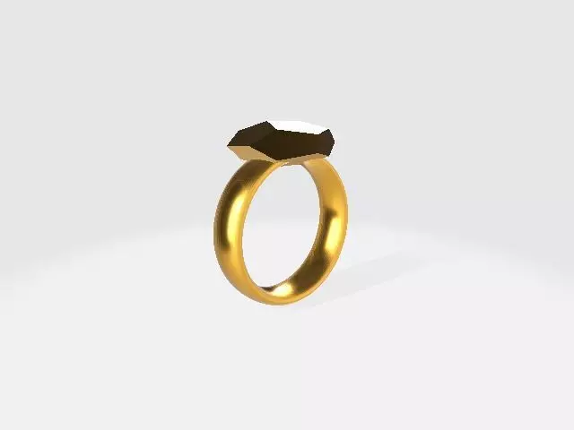 Exotic Ring Low-poly 3D model_0