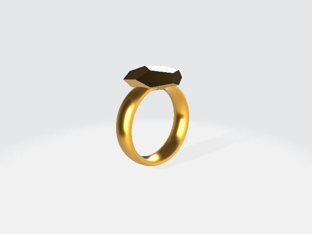 Exotic Ring Low-poly 3D model_1
