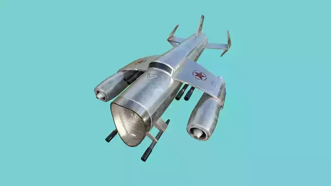 Aircraft Spaceship 04 - Classic Style Spacecraft Low-poly 3D model