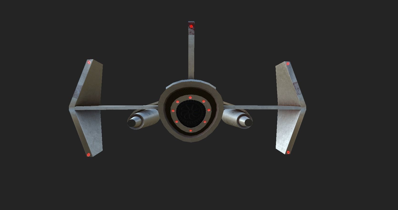 Aircraft Spaceship 04 - Classic Style Spacecraft Low-poly 3D model_9