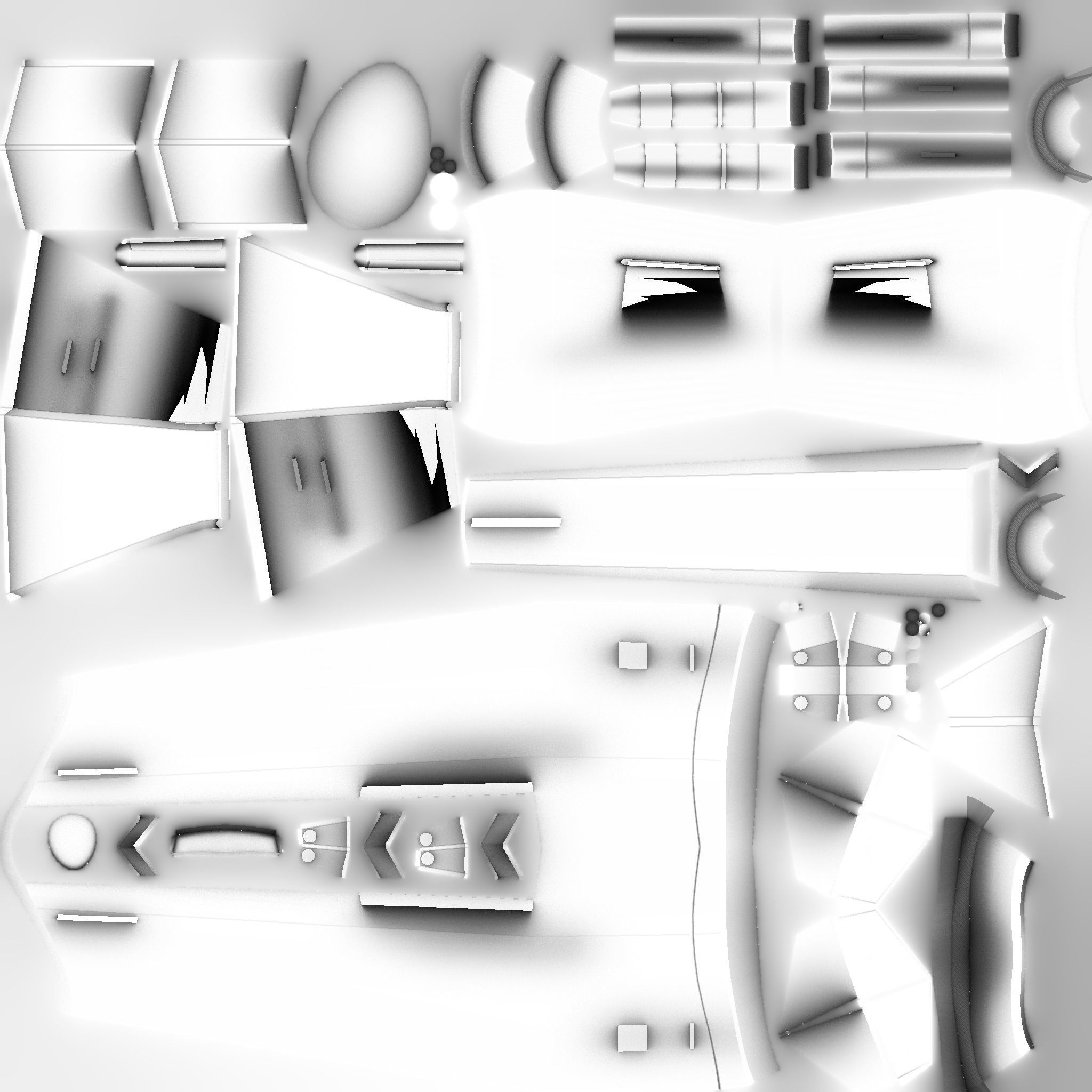 Aircraft Spaceship 04 - Classic Style Spacecraft Low-poly 3D model_20