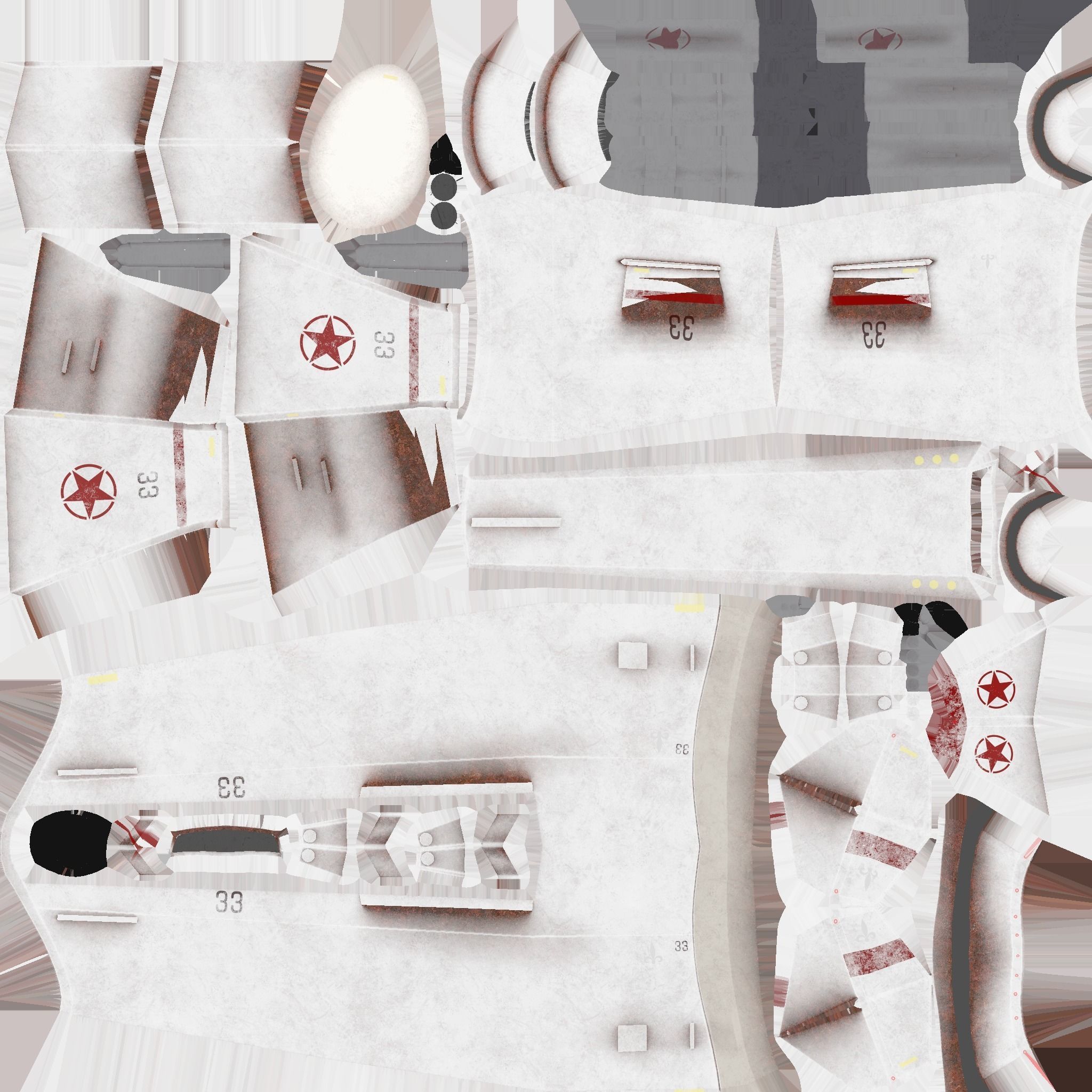 Aircraft Spaceship 04 - Classic Style Spacecraft Low-poly 3D model_22