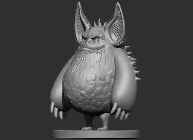 monster 3d print shadow of cowardly dog - silhouette 3D print model