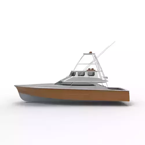 Simple luxury yacht 3D model