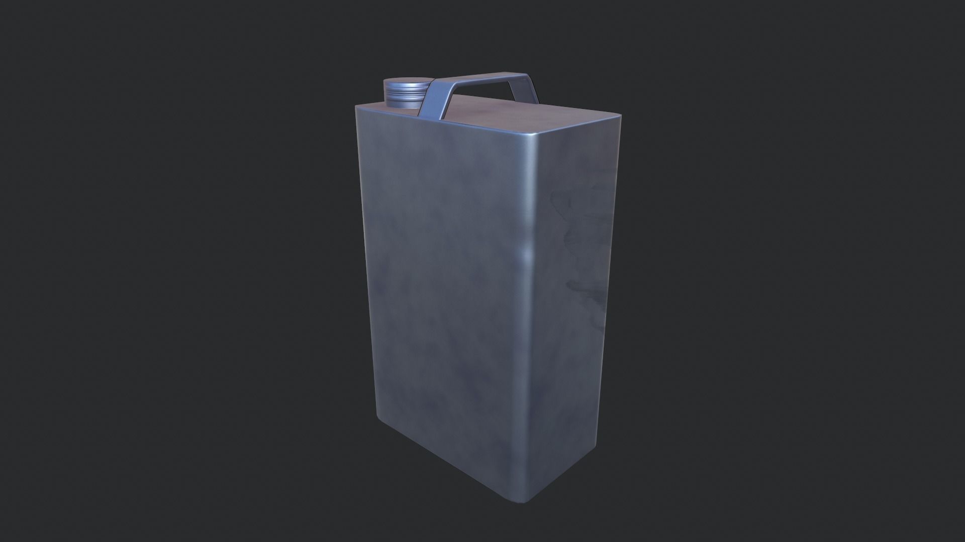 F Style Can Low-poly 3D model_3