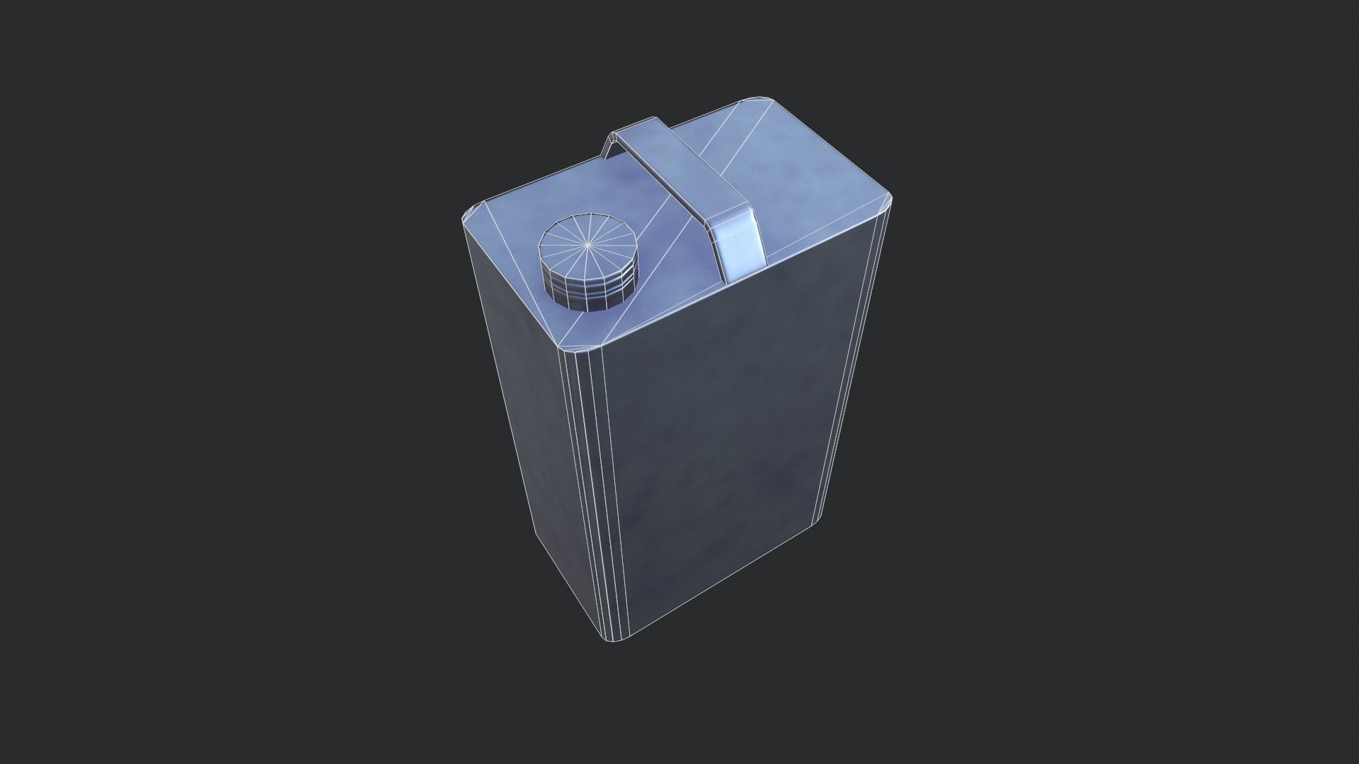 F Style Can Low-poly 3D model_4