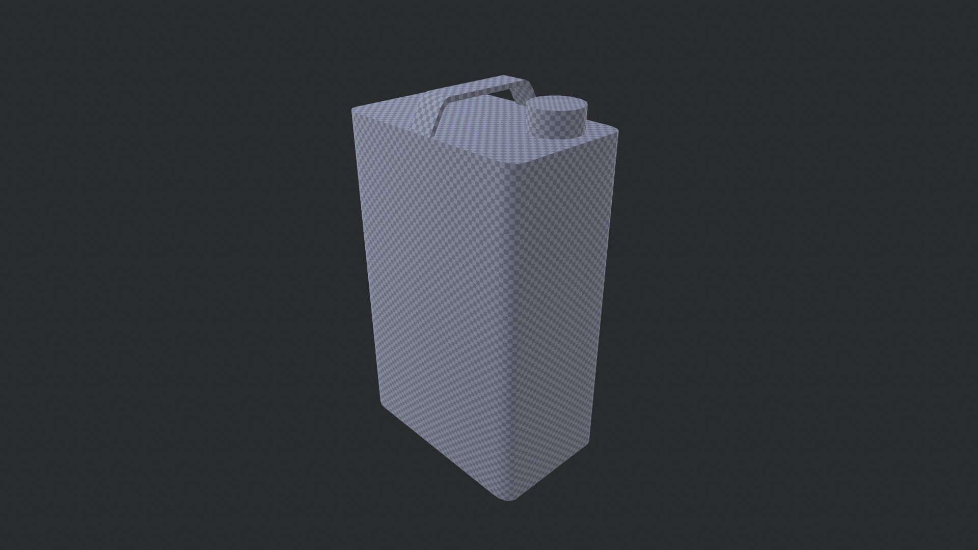 F Style Can Low-poly 3D model_6