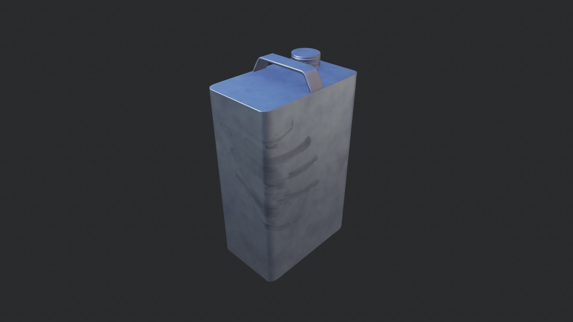 F Style Can Low-poly 3D model_1