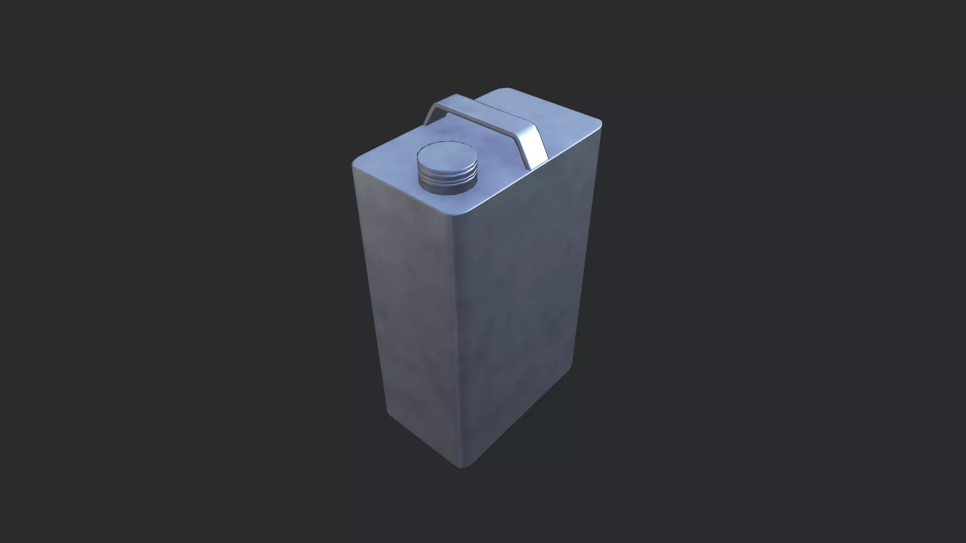 F Style Can Low-poly 3D model_0