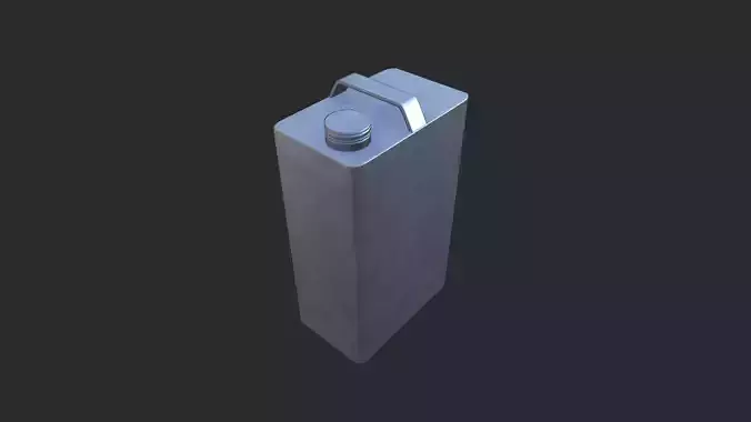 F Style Can Low-poly 3D model