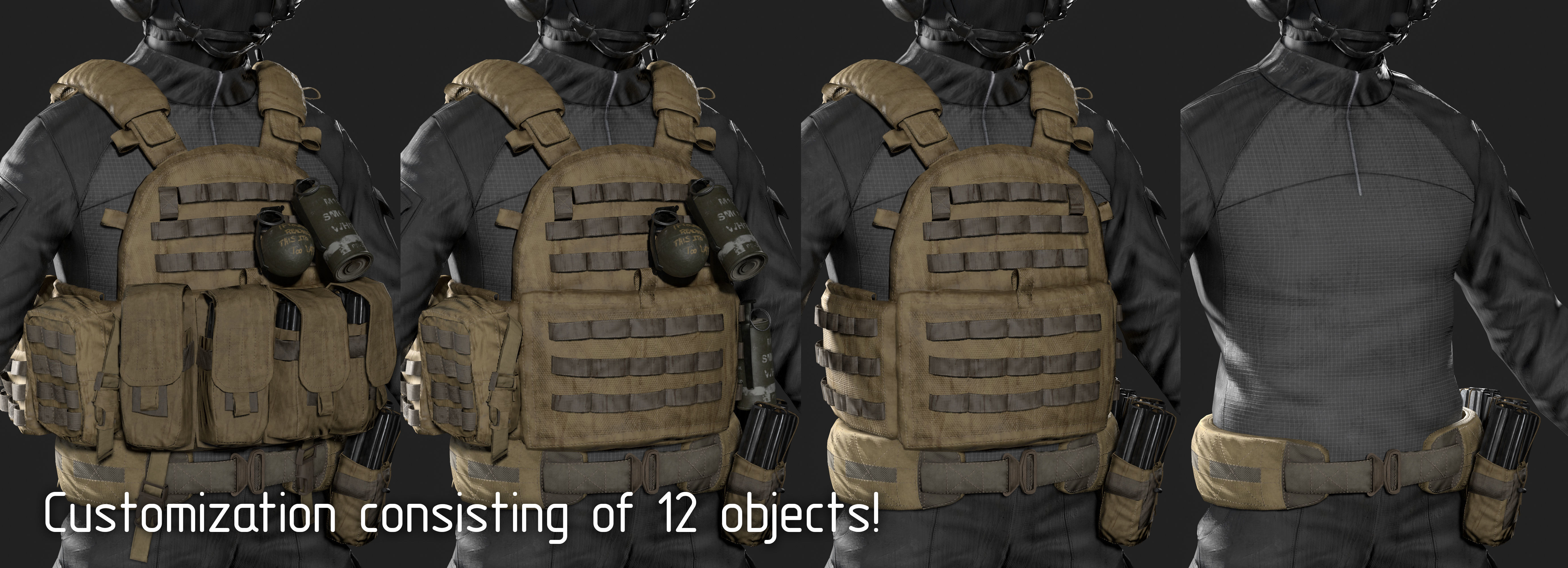 US Soldier GAME READY Low-poly 3D model_7