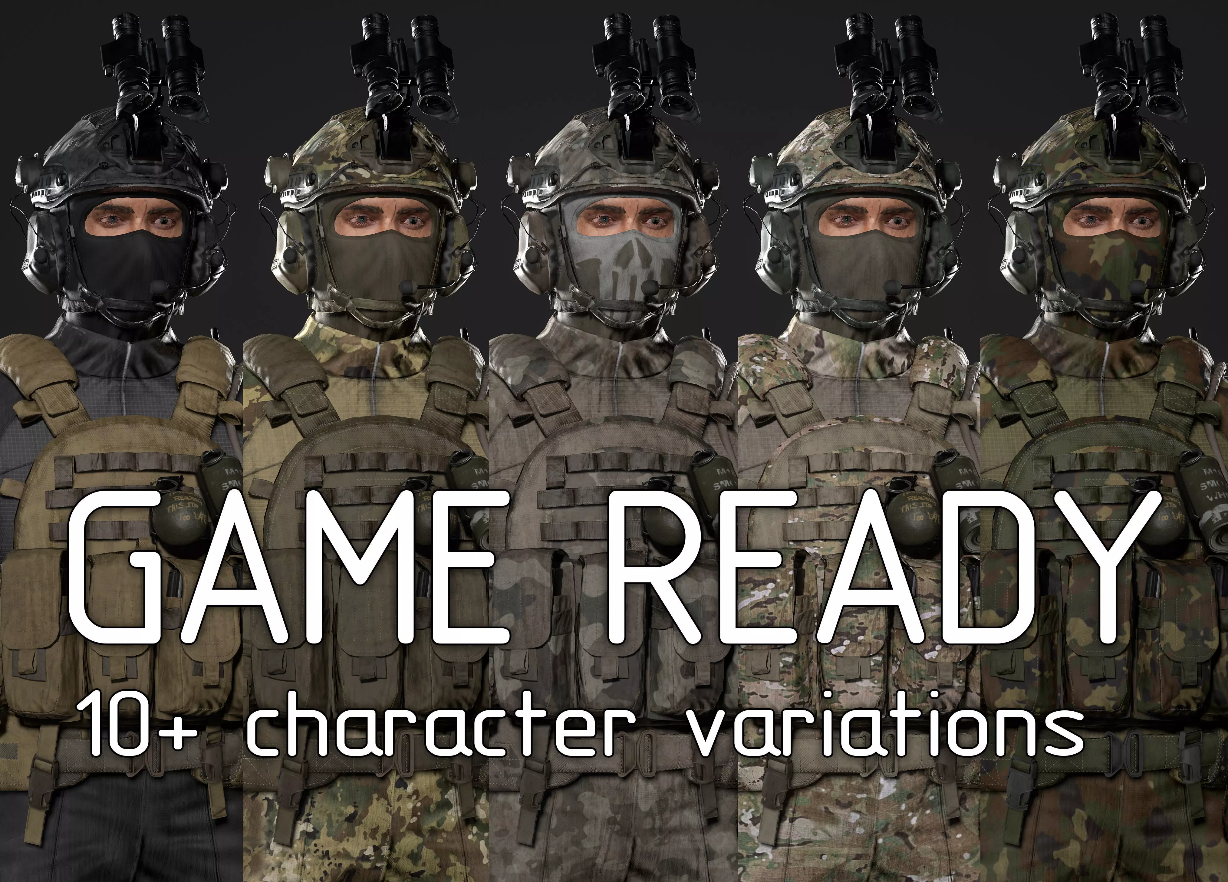 US Soldier GAME READY Low-poly 3D model_0