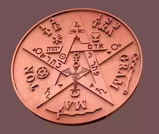 Tetragramaton esoteric pendant