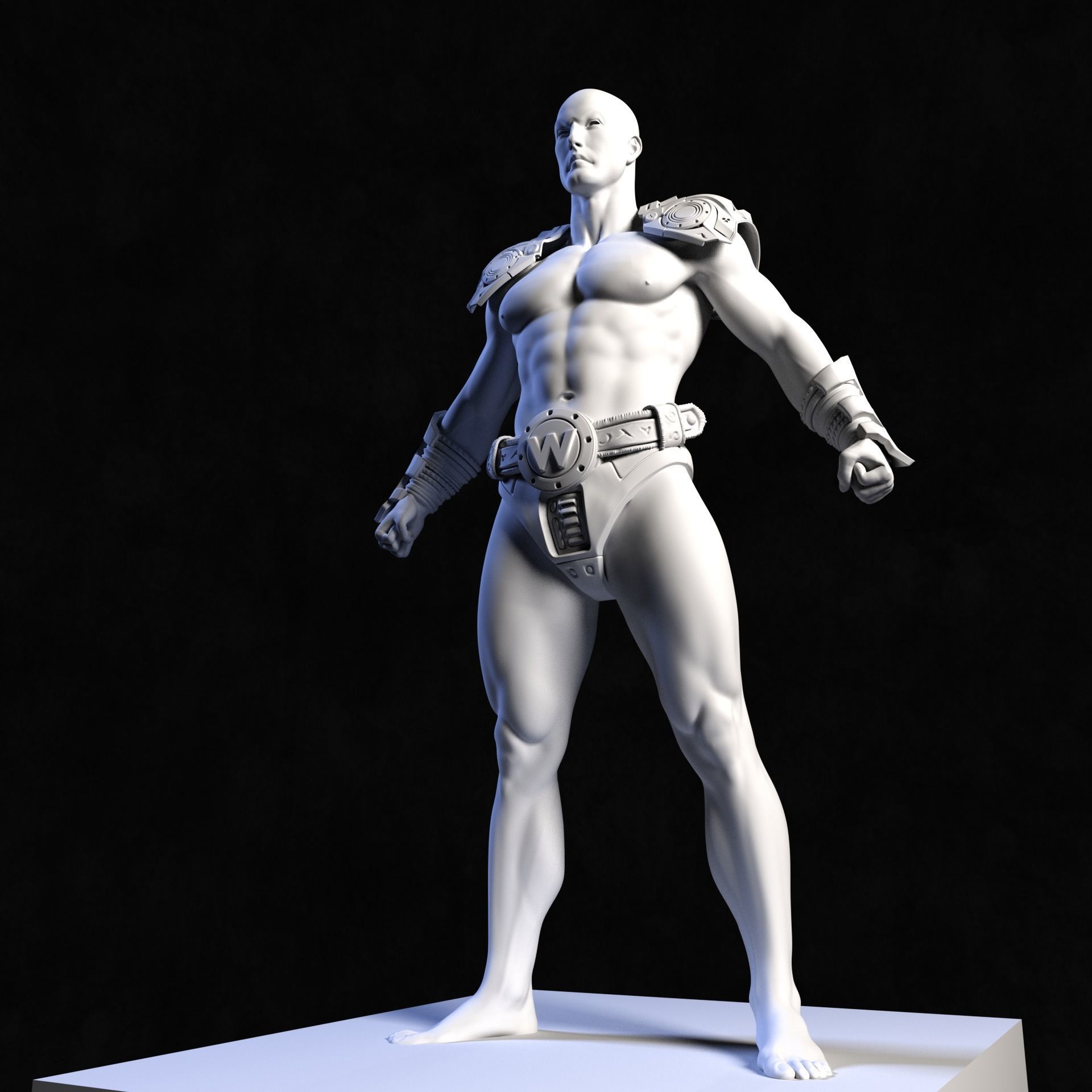 SUPER HERO CHARACTOR HIGH POLY WITH PBR  TEXTURES 3D model_11