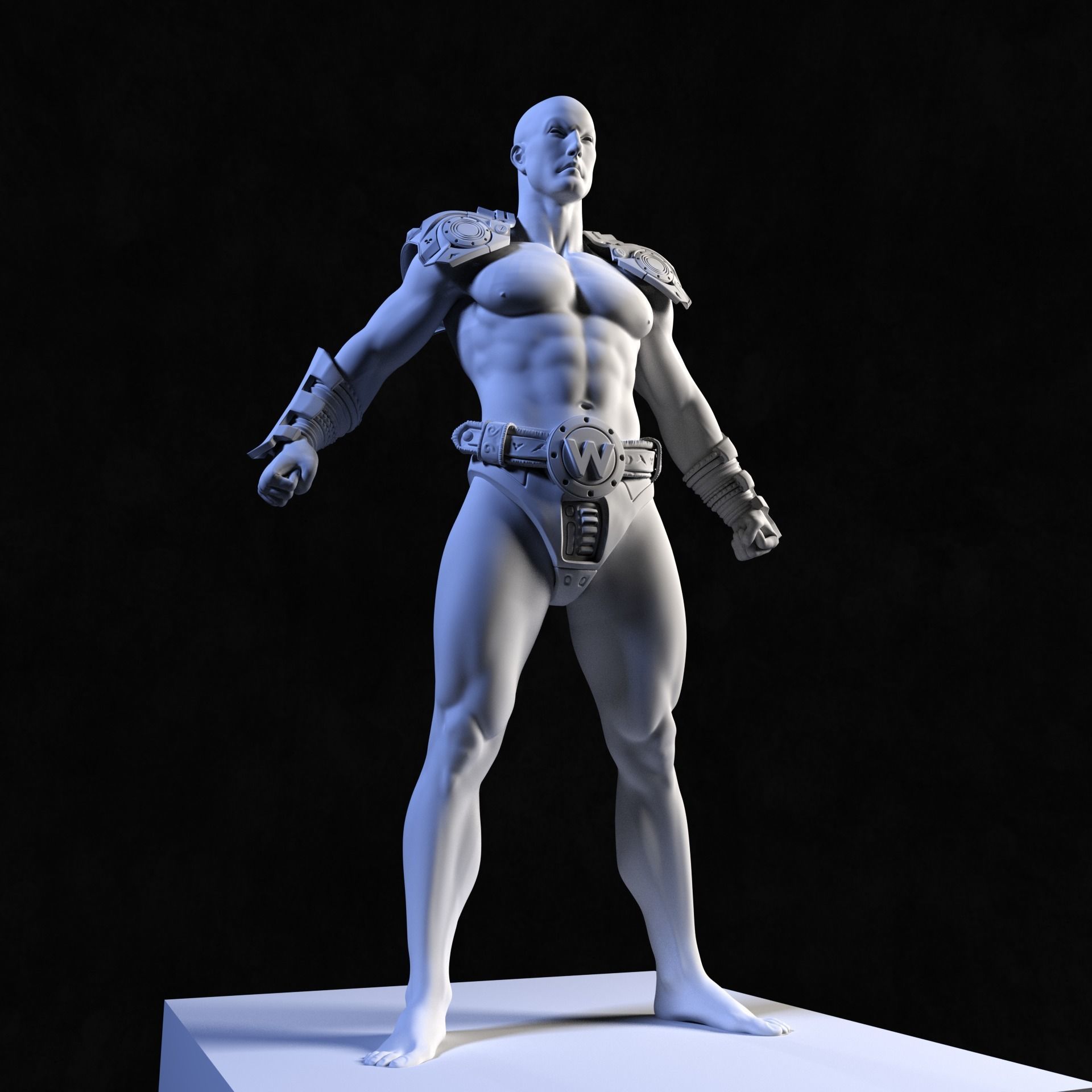 SUPER HERO CHARACTOR HIGH POLY WITH PBR  TEXTURES 3D model_10