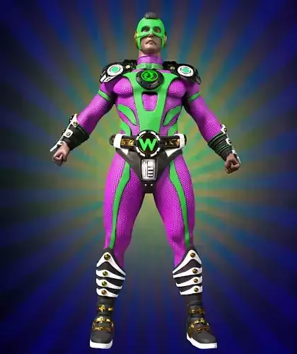 SUPER HERO CHARACTOR HIGH POLY WITH PBR  TEXTURES