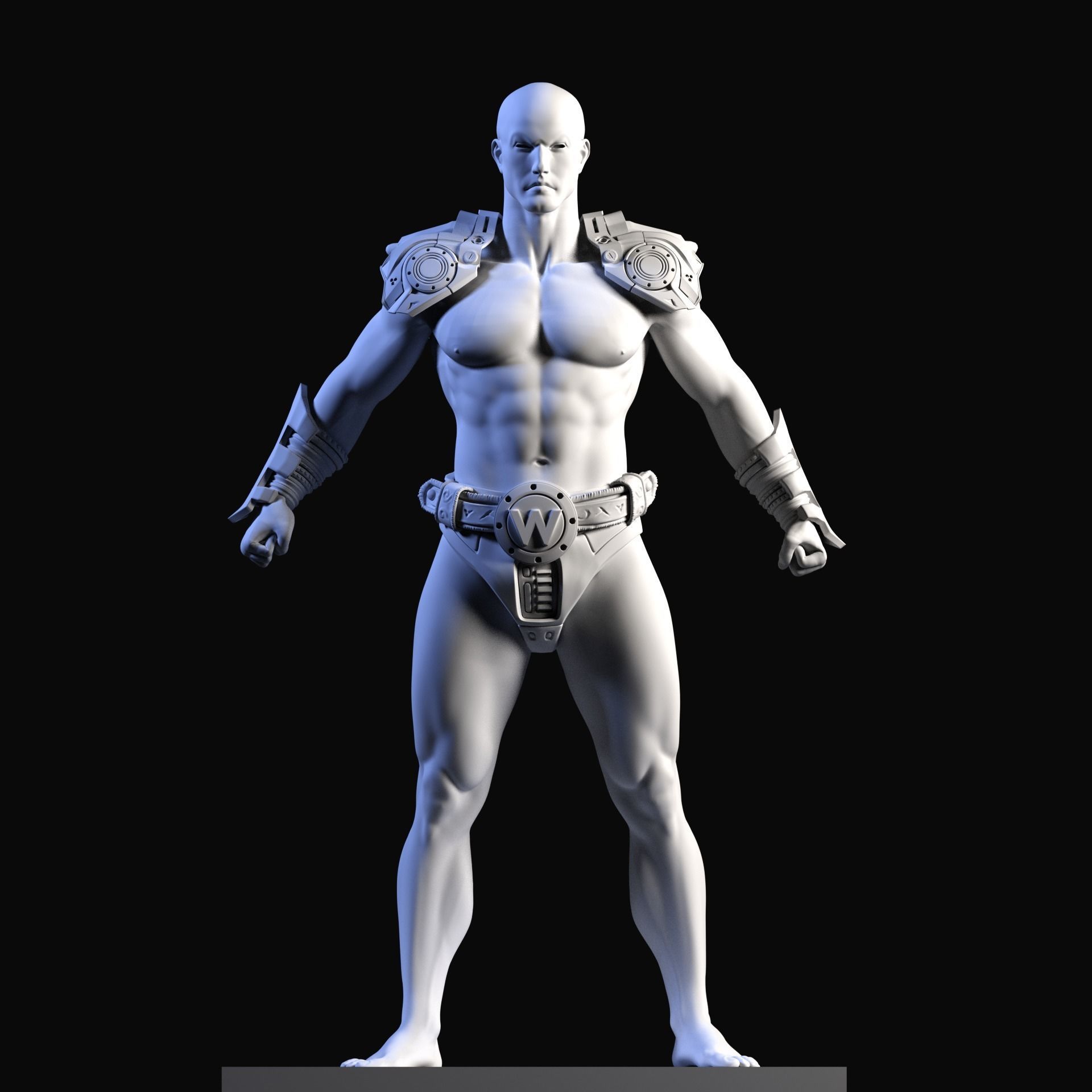 SUPER HERO CHARACTOR HIGH POLY WITH PBR  TEXTURES 3D model_9