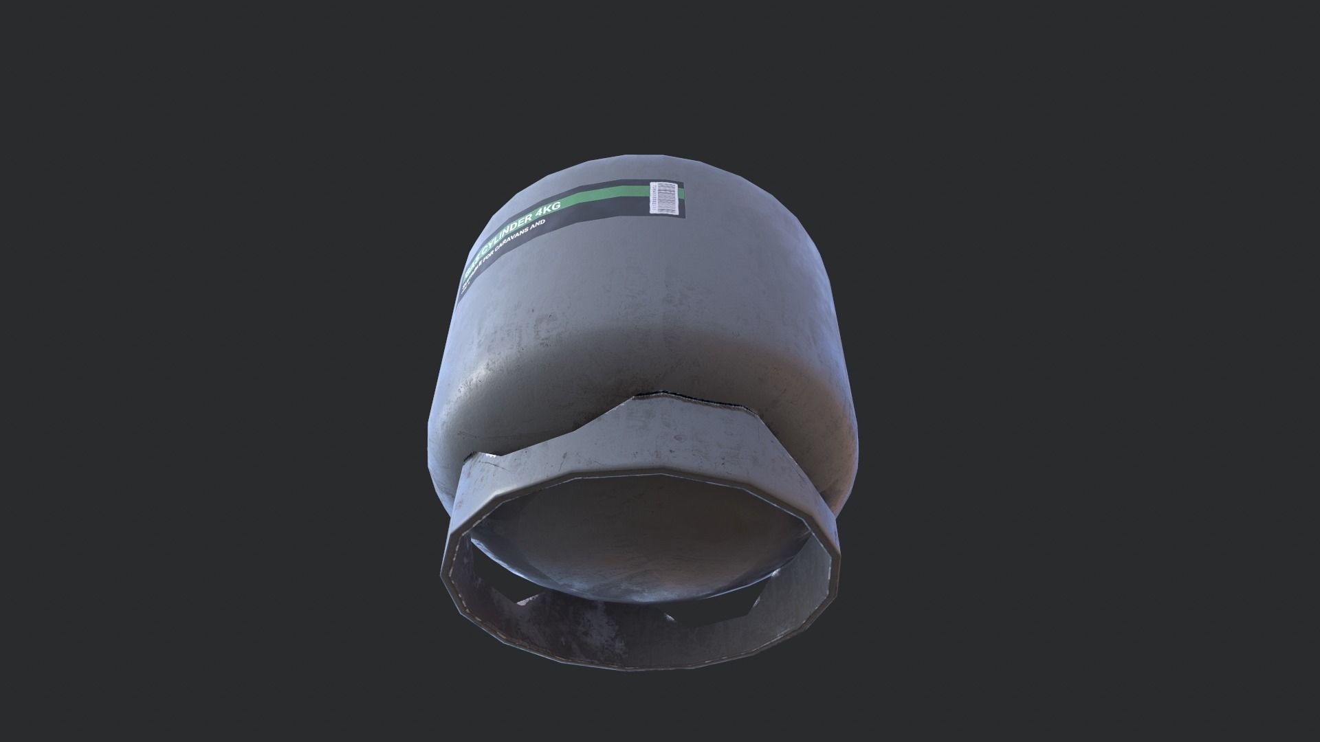 Gas Cylinder Low-poly 3D model_3