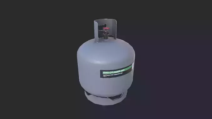 Gas Cylinder Low-poly 3D model