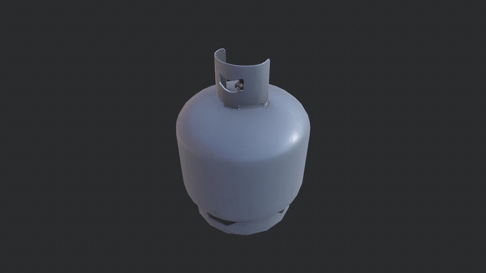 Gas Cylinder Low-poly 3D model_4