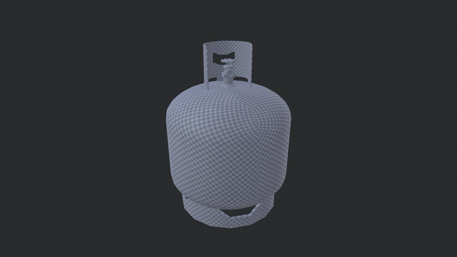 Gas Cylinder Low-poly 3D model_8