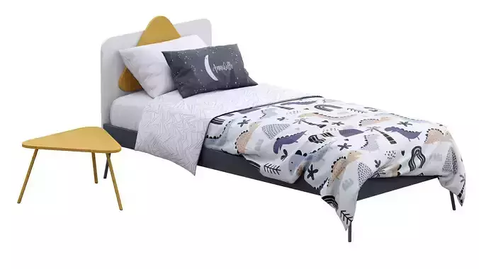 TRIO SINGLE BED by Nidi 3D model