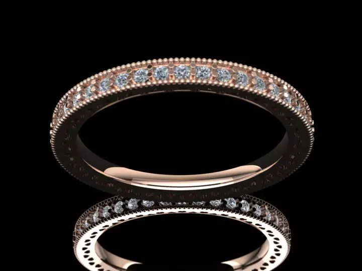 Round Diamond Ring Tiffany Style 3D print model