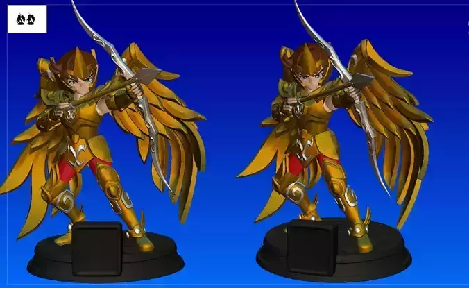 Sagitario - Stylized Gold Knight 3d print 3D print model