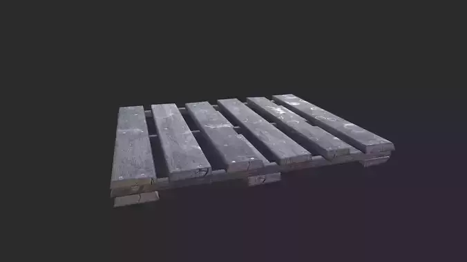 Handmade Pallet Low-poly 3D model